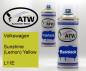 Preview: Volkswagen, Sunshine (Lemon) Yellow, L11E: 400ml Sprühdose + 400ml Klarlack - Set, von ATW Autoteile West.